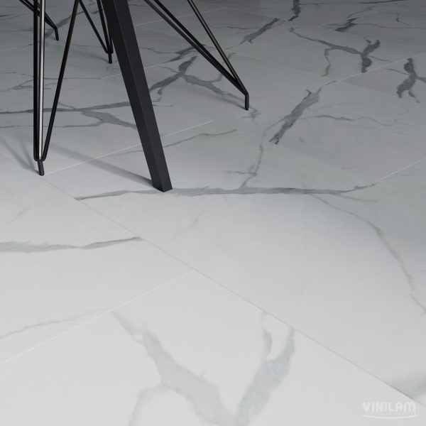 Кварцвиниловая плитка CERAMO VINILAM STONE 87999 Греческий мрамор